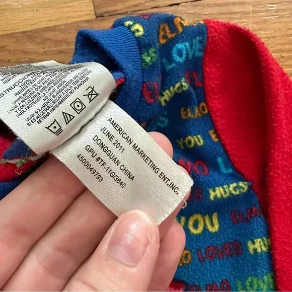 2011 Sesame Street Elmo Fleece Long Sleeve Tee Size 4T - Picture 5 of 6